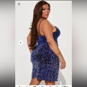 Fashion Nova Curve Valerie Sequin Mini Dress NYE